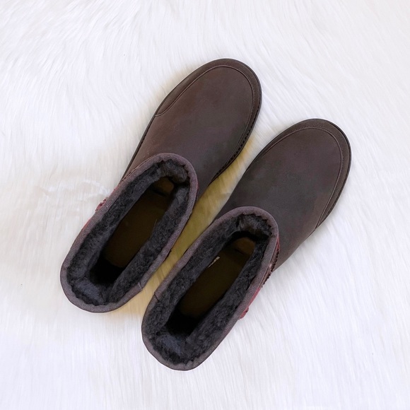 UGG Men’s Classic Mini Phillip Lim Flannel Check Boots - Picture 4 of 10